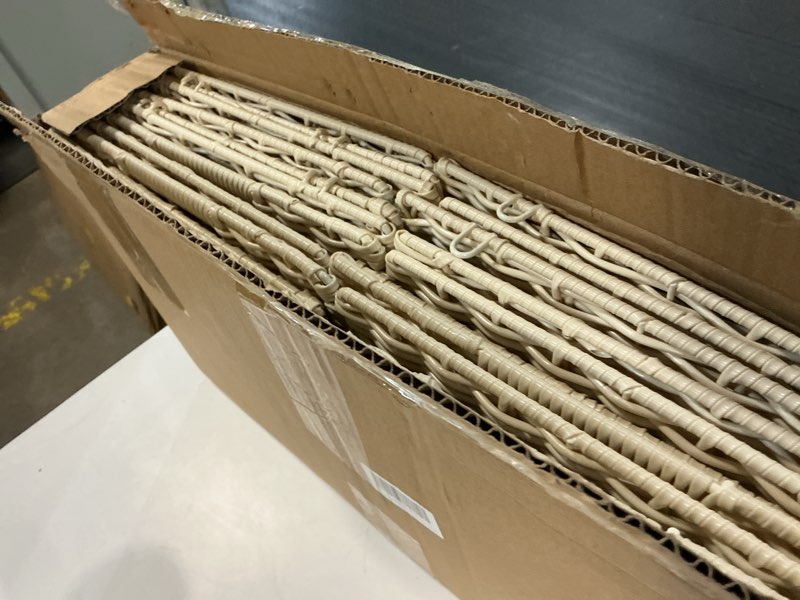 Condition photo showing Good Condition for taimei&g02 10.5 x 10.5 in plastic wicker baskets for cube storage, collapsible square wicker storage basket set of 4, rattan storage cube, square baskets for shelves - lvory lvory?4 pack?