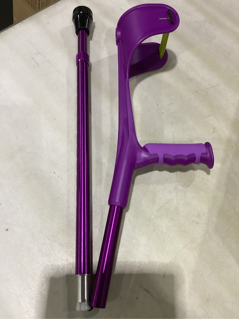 Condition photo showing Good Condition for folding crutch (x1 unit) forearm crutch anti-drop cuff reduces the hassle of picking up forearm crutch?comfortable grip and wear-resistant, non-slip forearm crutch (single violet)