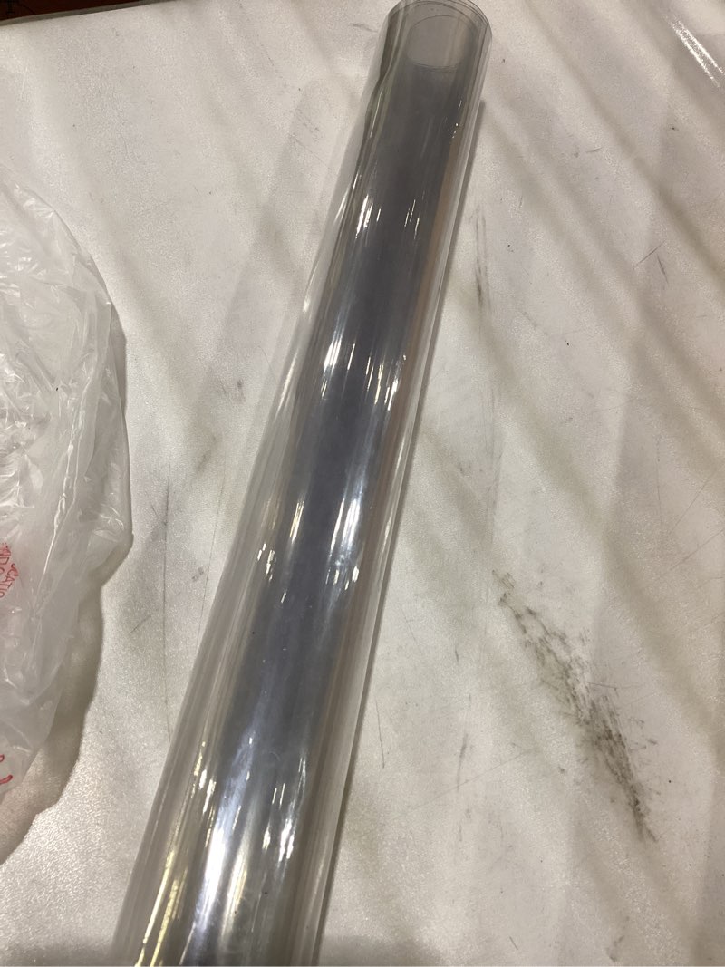 NECAUX Custom Multisize 1.5mm Thick Clear PVC Table Cover Protector - 24 x 48 Inch Water Resistant P