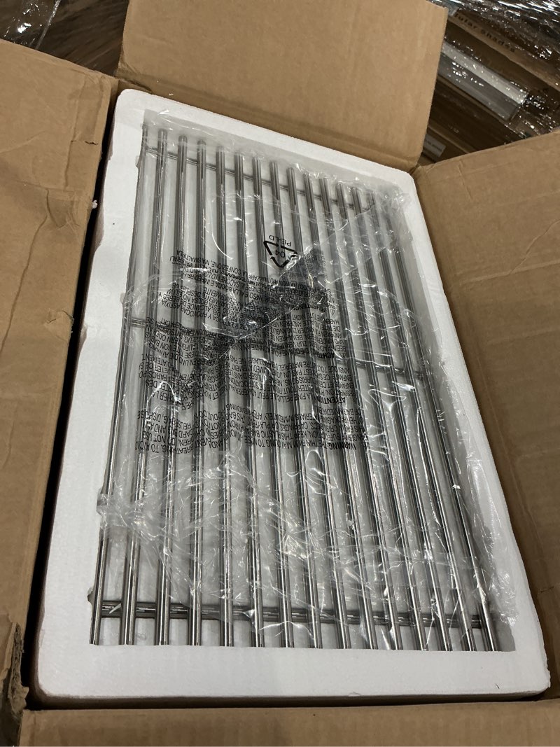Condition photo showing Good Condition for qulimetal sus304 9mm grill grates for weber genesis ii e-410/e-415/e-435, grill parts for genesis ii/lx e-440 series gas grills, 304 stainless steel grill grates parts for weber gs4 66089 66097 9mm 18.75" for weber genesis 400