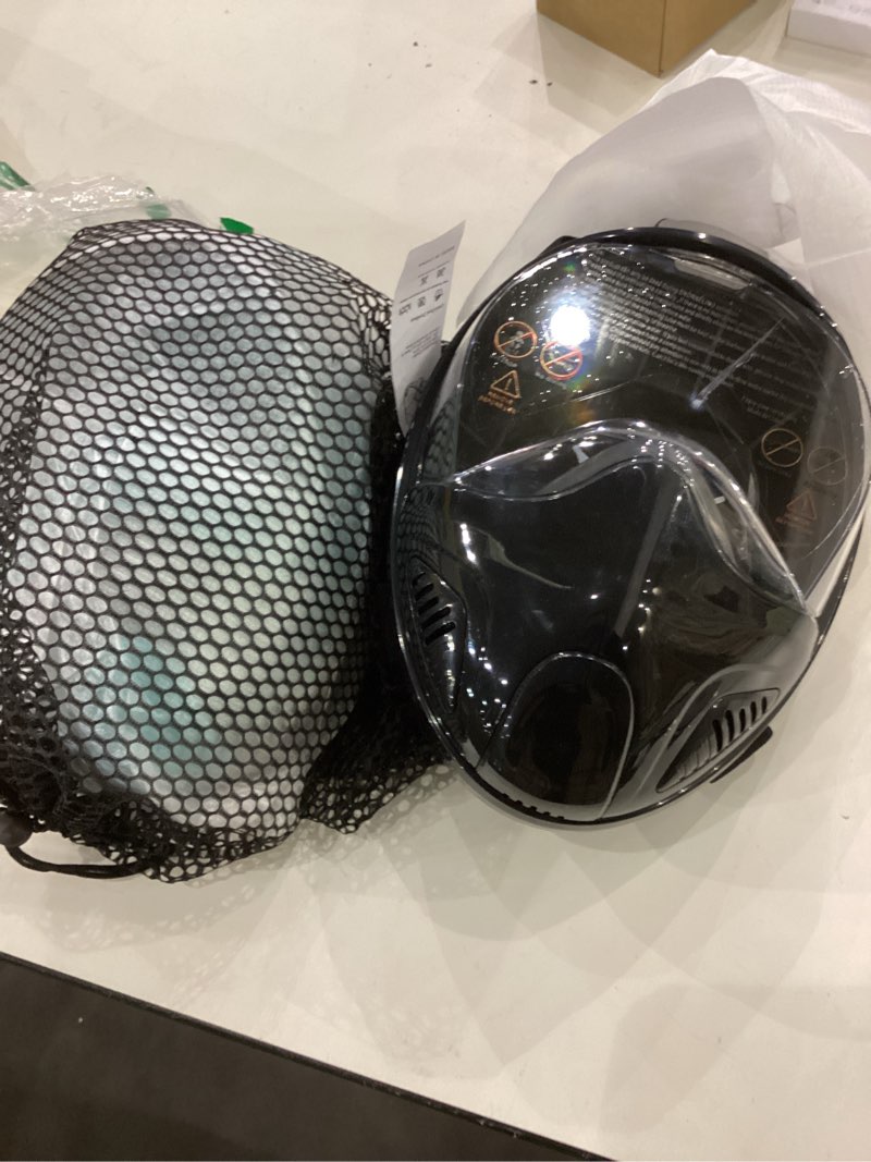 Condition photo showing Good Condition for Full Face Snorkel Mask for Adults Teen, Snorkeling Gear with Detachable Camera Mount,Panoramic 180° View, Anti-Fog Anti-Leak Snorkling Set for Man and Women Black Green+Black-S/M