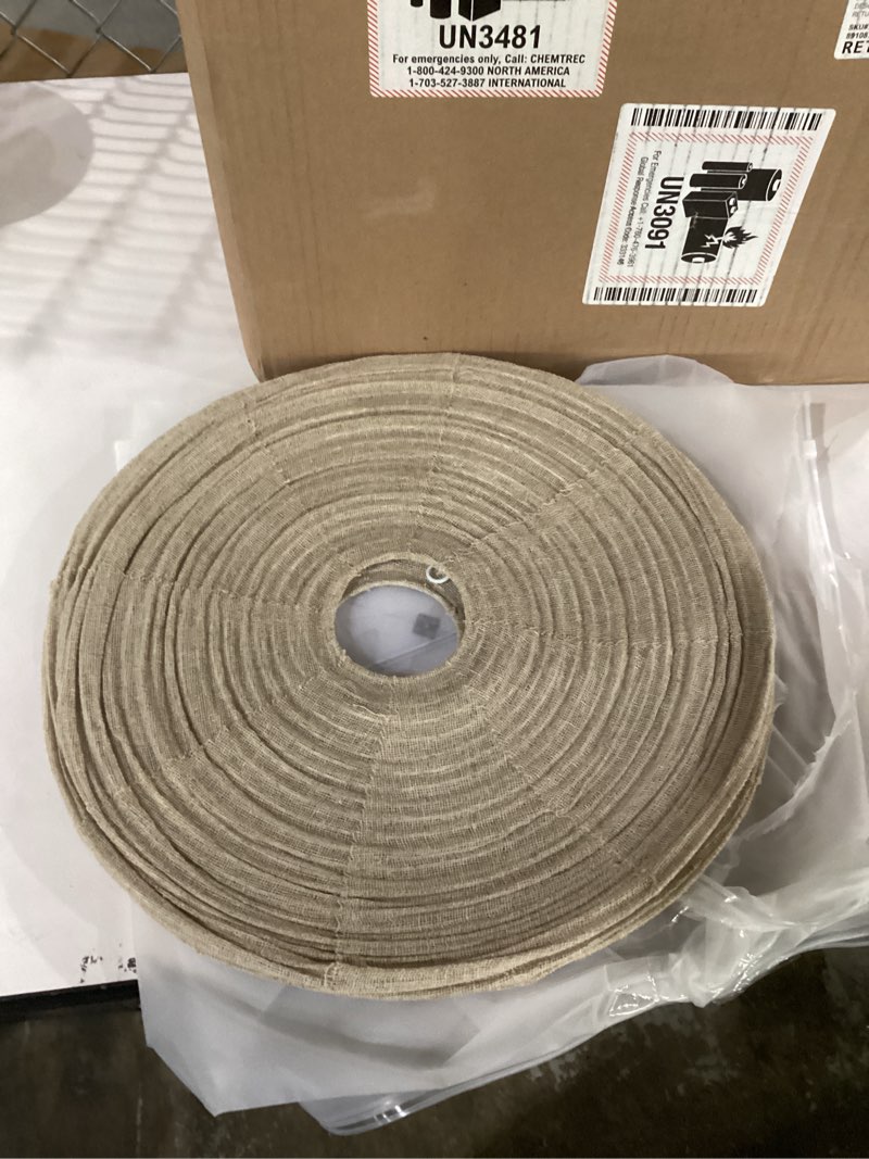 Condition photo showing Good Condition for 2pcs 16" linen pendant light shades – handmade fabric lantern covers, japandi & rustic style lighting for small apartments, entryway, reading corners, warm minimalist home gift nature