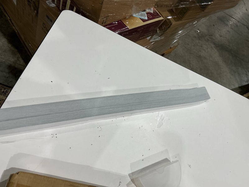 Condition photo showing As Is for arch window shade light filtering pleated shade half circle self adhesive fabric blinds room darkening shades stick on easy install blinds semi circle window cover 60cm