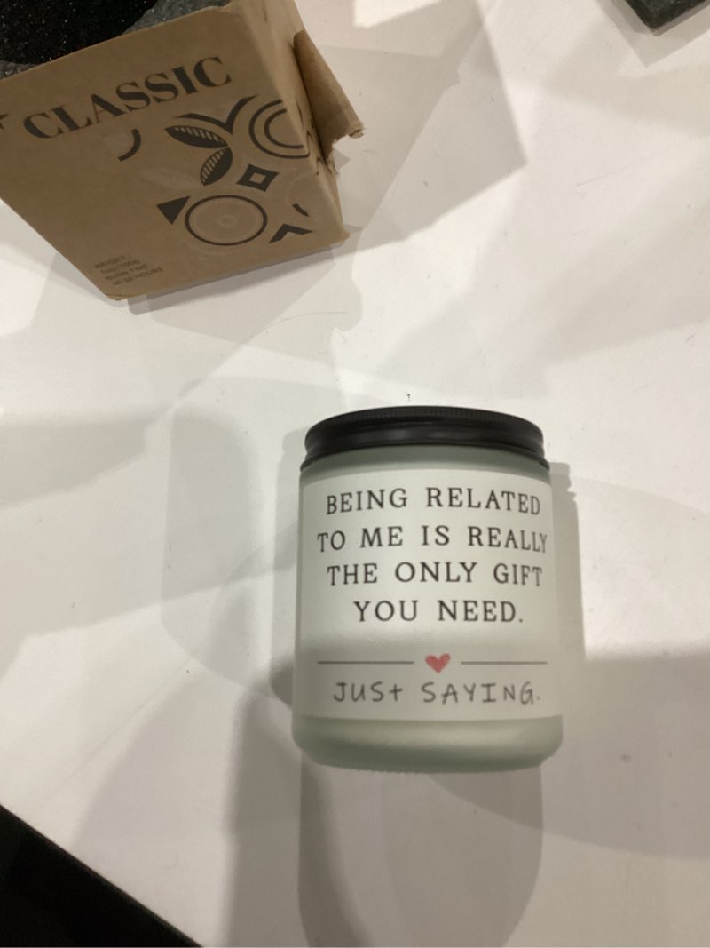 Lavender & eucalyptus sented candle being related to me is really the only gift you need