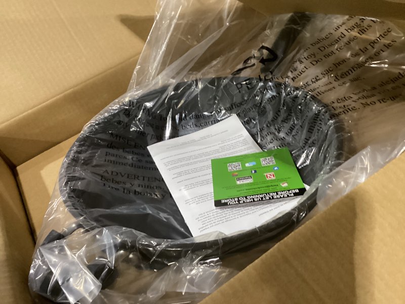 Condition photo showing New/Like New for Cook N Home Hard Anodized Nonstick Wok with Lid 12-Inch, Non Stick Stir-Fry Pan, Flat Bottom Wok Pan, Induction Cookware, Black Black 12-Inch