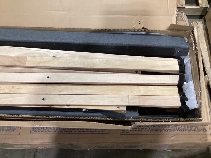 Condition photo showing Good Condition for Marsail Full Size Bed Frame with Headboard, Sturdy and Durable with 12 Support Legs, 1300 lbs Capacity, Solid Wooden Upholstered Adjustable Headboard for 6"-12" Mattresses, Easy Assembly,Dark Gray Dark Gray Full