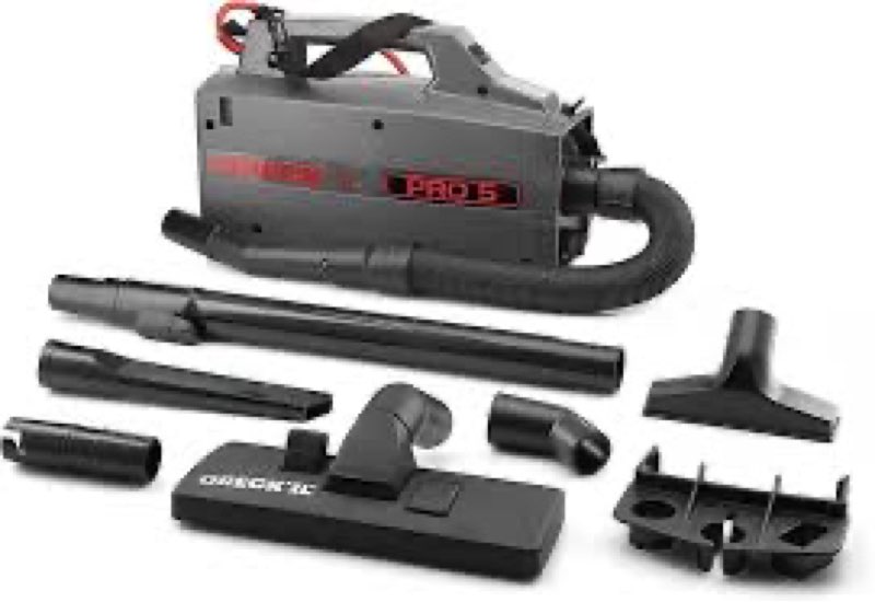 ORECK COMMERCIAL XL Pro 5 Super Compact Canister Bagged Vacuum Cleaner with Attachments  Lightweight  Carriable Portable Professional Grade  BB900-DGR  Black
