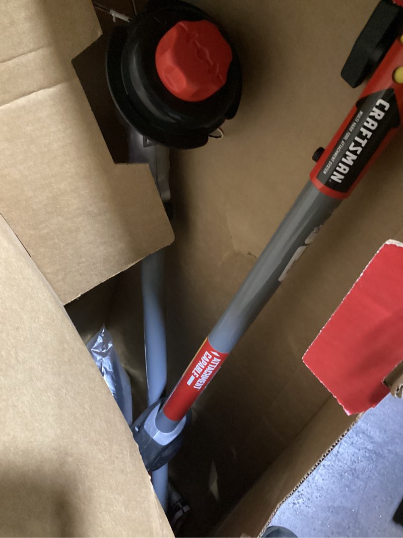 Condition photo showing Good Condition for possibly used / incomplete craftsman ws2200 25-cc 2-cycle 17-in straight shaft attachment capable gas string trimmer