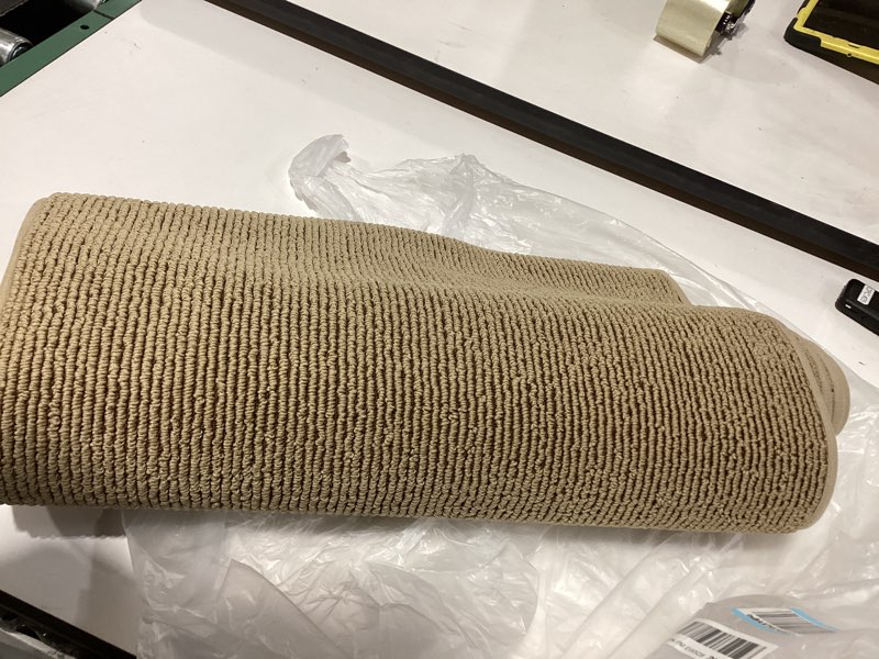 Condition photo showing As Is for EARTHALL Woven Runner Rug 2x5 Ft Washable Runners for Hallways Cotton Non Slip Rubber Backed Kitchen Runner Braided Indoor Floor Carpet for Entryway, Hallway, Kitchen, Bedroom, Orange/Tan/Brown 2' x 5' (24"x60") Orange/Tan/Brown