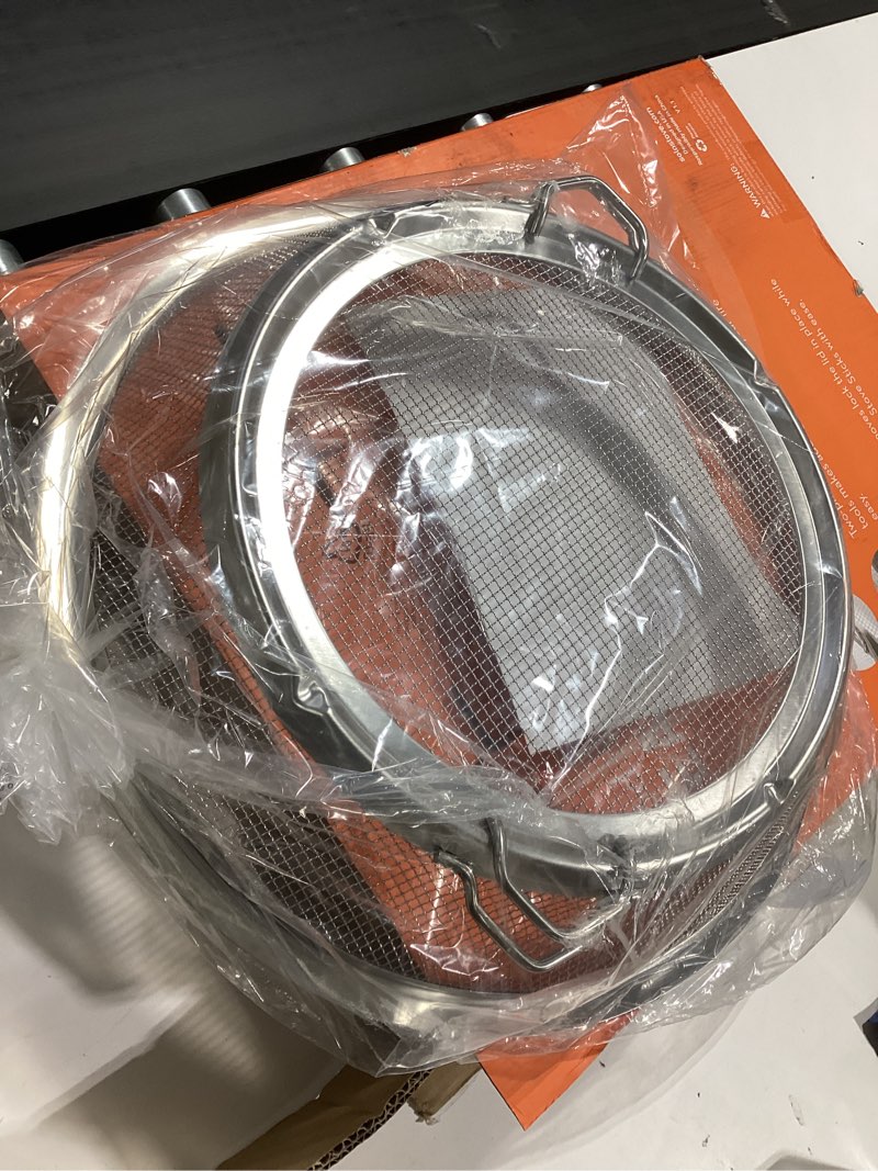 Condition photo showing Good Condition for solo stove bonfire shield - durable stainless steel spark protector mesh screen for fire pits, keeps pops and hot embers contained for safe outdoor fires, includes shield removal tools