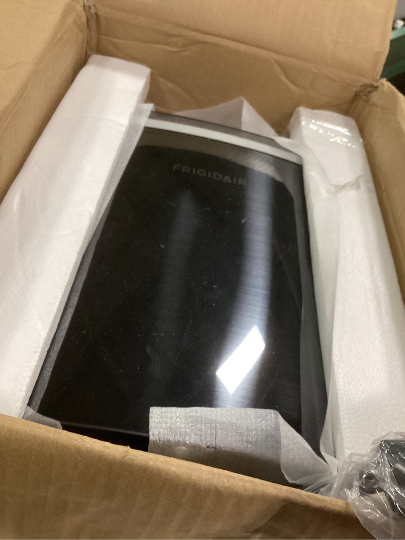 Condition photo showing As Is for Frigidaire 26 Lbs per Day Portable Compact Maker, Ice Making Machine, Black Stainless, Medium