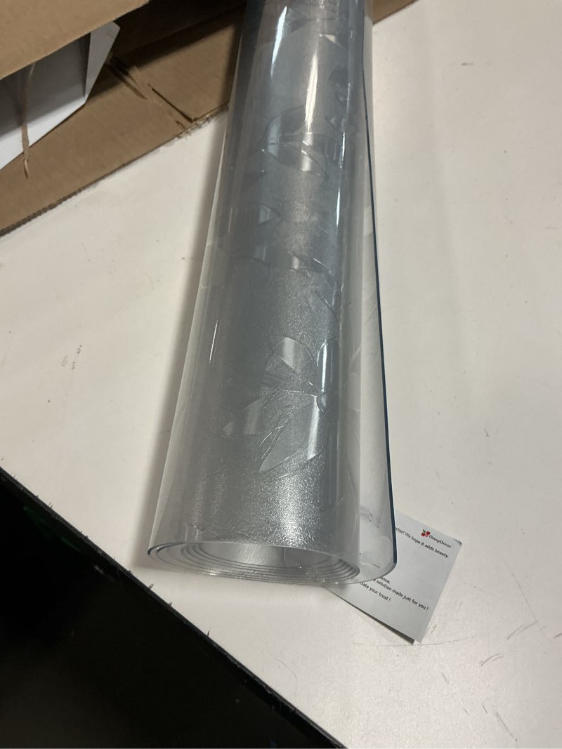 Condition photo showing Good Condition for OstepDecor Floral Table Protector 36 x 60 Inch, 1.5mm Thick Plastic Table Cover, Waterproof Dining Tabletop Protector Rectangle Vinyl Tablecloth PVC Desk Pad Mat for Kitchen, Wooden Table 36" x 60" (Rectangular) Floral 1.5mm