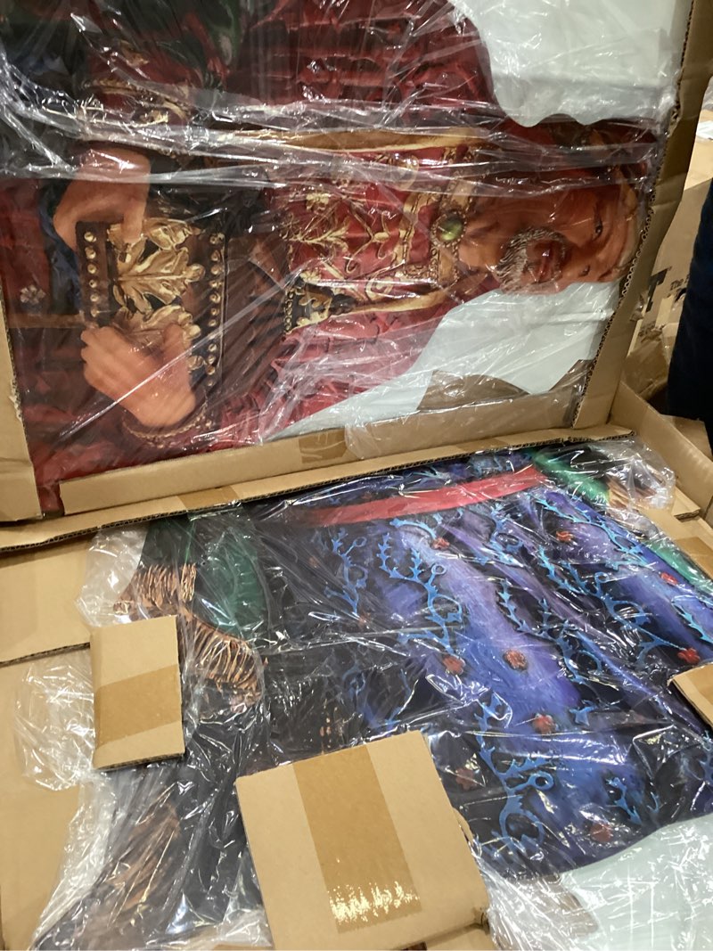 Condition photo showing Good Condition for Three Wise Men with Sitting Camel - Christmas Outdoor Nativity Set, Sturdy 22 Gauge Flat Coated Metal, Colorful High Res Printing, Tall 51"