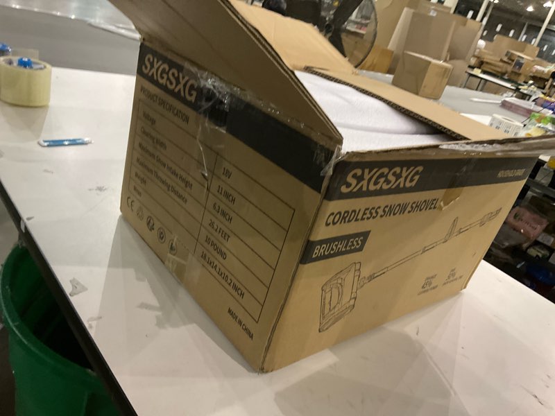 Condition photo showing As Is for Electric Snow Shovel for Milwaukee M18 18V Battery, 11" Brushless Snow Blower with Adjustable Handle, Max 26 FT Snow Thrower, Cordless Snow Shovel M18 for Driveway, Sidewalk, Patio, Deck (No Battery) Compatible with Milwaukee Battery