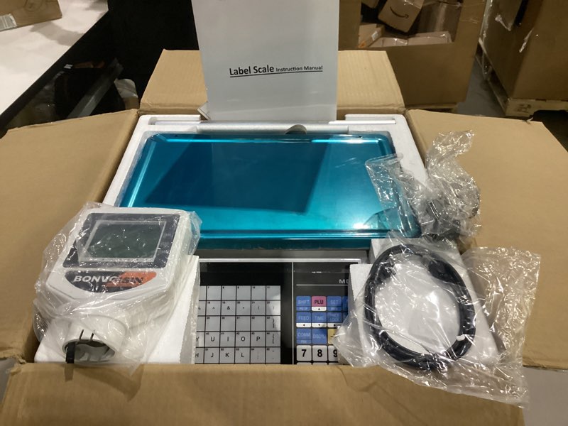 Condition photo showing As Is for not tested**** bonvoisin label printing scale price computing scale 33lbs barcode printing scale deli scale for shop