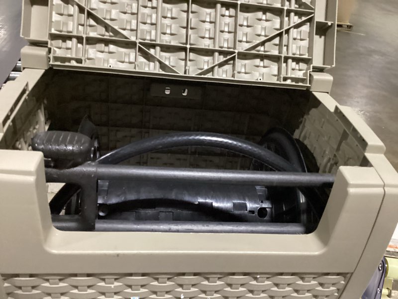 Condition photo showing Good Condition for suncast 175 ft. wicker style resin hose hideaway with hose guide, java, mocha brown 1 pack