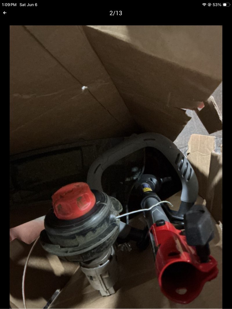 Condition photo showing As Is for used craftsman ws2200 25-cc 2-cycle 17-in straight shaft attachment capable gas string 