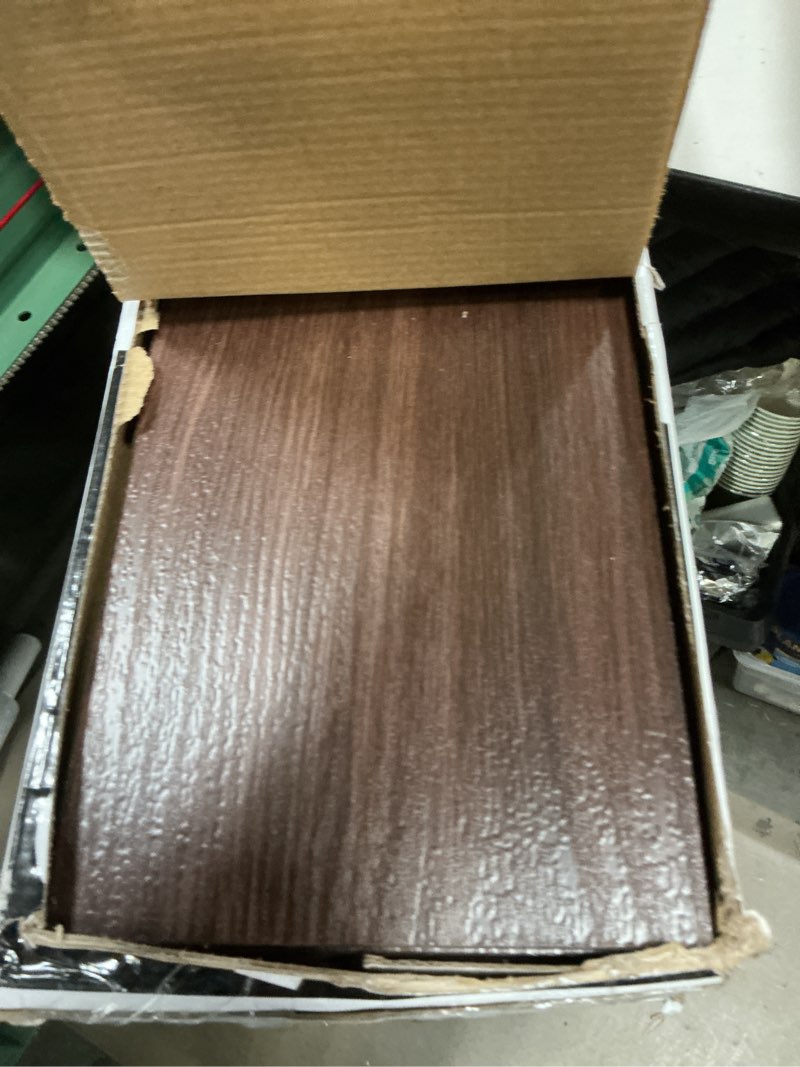 Condition photo showing Good Condition for Peel and Stick Vinyl Floor Tiles Upgraded 0.07-Inch 36" x 6", 54 Sq. Ft. 36-Pack, Wood Look Waterproof Self-Adhesive Flooring Planks, DIY Flooring for Kitchen, Bathroom, Living Room, RV, Dark Brown 36x6 Inch Dark Brown 36