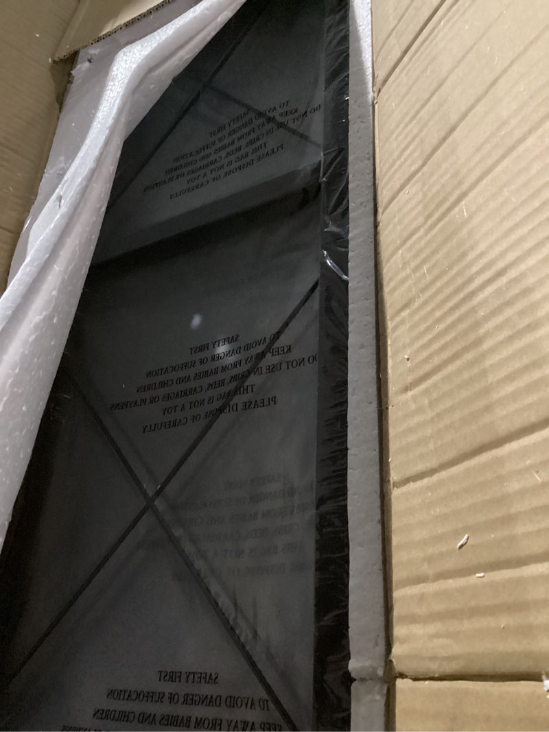 Condition photo showing New/Like New for HCHQHS Bookshelf, 3-Tier Industrial Bookcase, Black Open Book Shelf, Freestanding Horizontal Bookshelves with Metal Frame 3-Tier (35.8"W x 35.8"H) Ebony Black