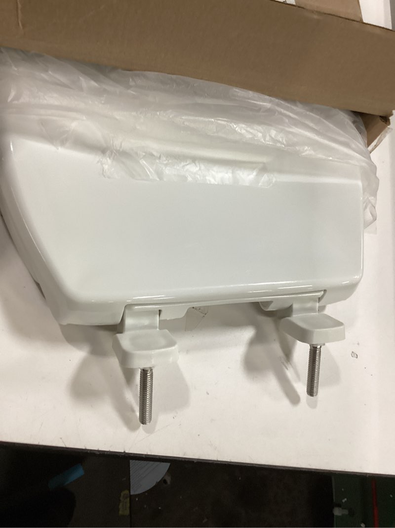Condition photo showing Good Condition for BEMIS 7900TDGSL Commercial Heavy Duty Closed Front Toilet Seat with Cover, Industrial No Slam Seat with Secure Installation, Made in USA, Elongated, White White Elongated - No Slam Hinges Toilet Seat