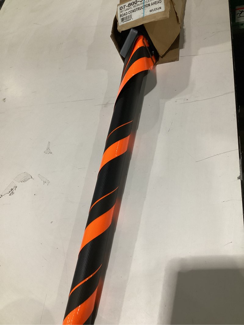 Condition photo showing Good Condition for 36\" x 36\" Highly Visible Fluorescent Orange Non-Reflective Vinyl Roll-Up MUTCD Compliant Traffic Control Sign (Road construction Ahead) SIMILAR TO PHOTOS