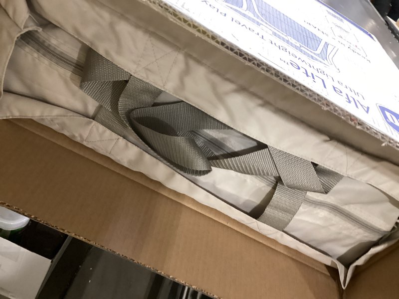 Condition photo showing Good Condition for Chicco Alfa Lite Lightweight Travel Playard, Portable Playpen for Babies and Toddlers, Snap-Open/Compact Fold Design, 13 lbs., Baby Travel Essential | Dove/Beige