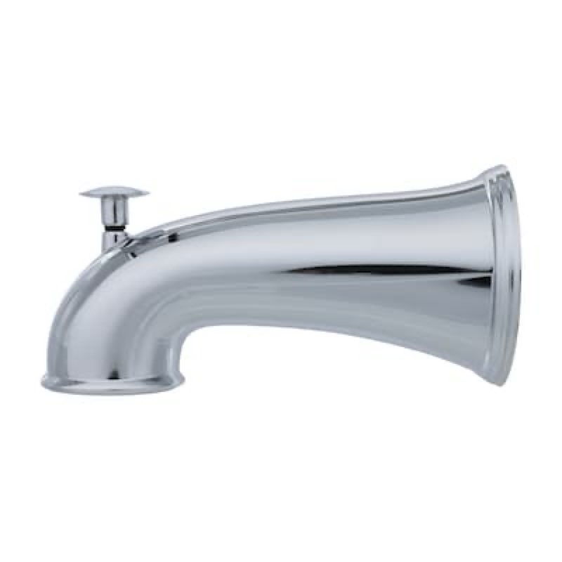 danco chrome wall-mount universal fit bathtub spout with diverter