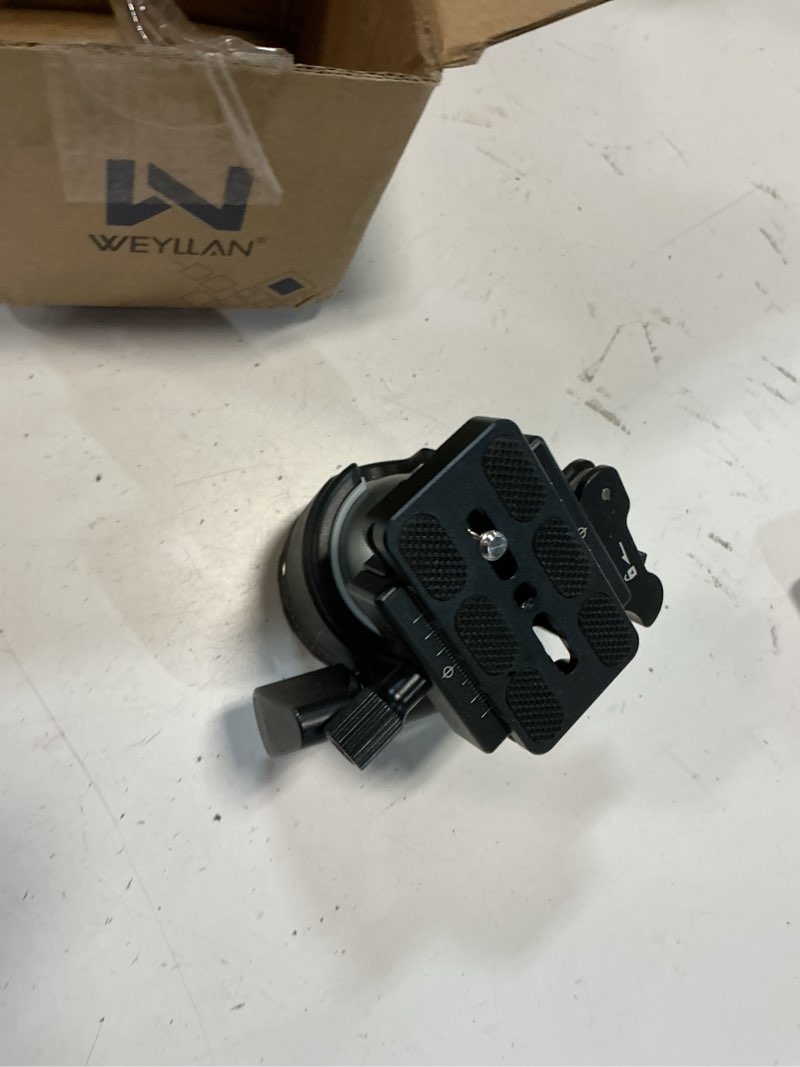 Condition photo showing Good Condition for weyllan eh46l lever ball head with stainless steel lock pin, 46mm low profile heavy duty tripod ball head mount with arca swiss quick release plate for tripod monopod dslr camera camcorder telescope 46mm: max load 55lbs