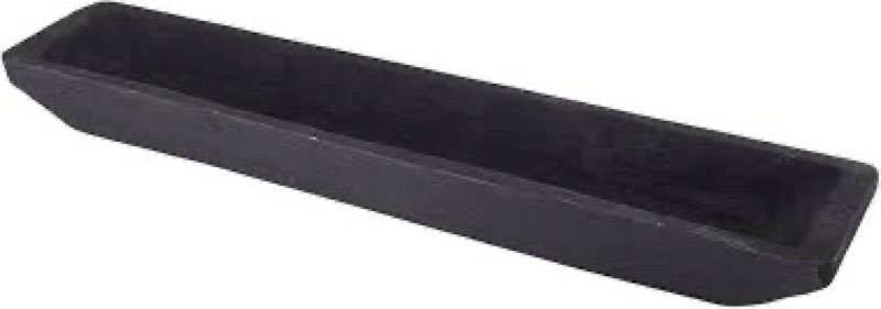 santa barbara design studio tablesugar paulownia wood serving tray, 20x 5.75-inch, black wash