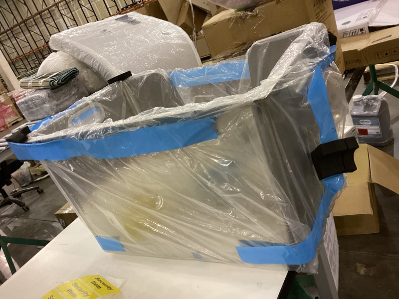 Condition photo showing New/Like New for Stainless Steel Cat Litter Box with 13.8" High Sides, XL Metal Litter Box for Large & Multi Cats, One-Piece Kitten Litter Pan Pet Toilet with Wheels for Easy Moving, Easy to Clean, Anti-Leak 22.3"L x 14.8"W x 13.8"H