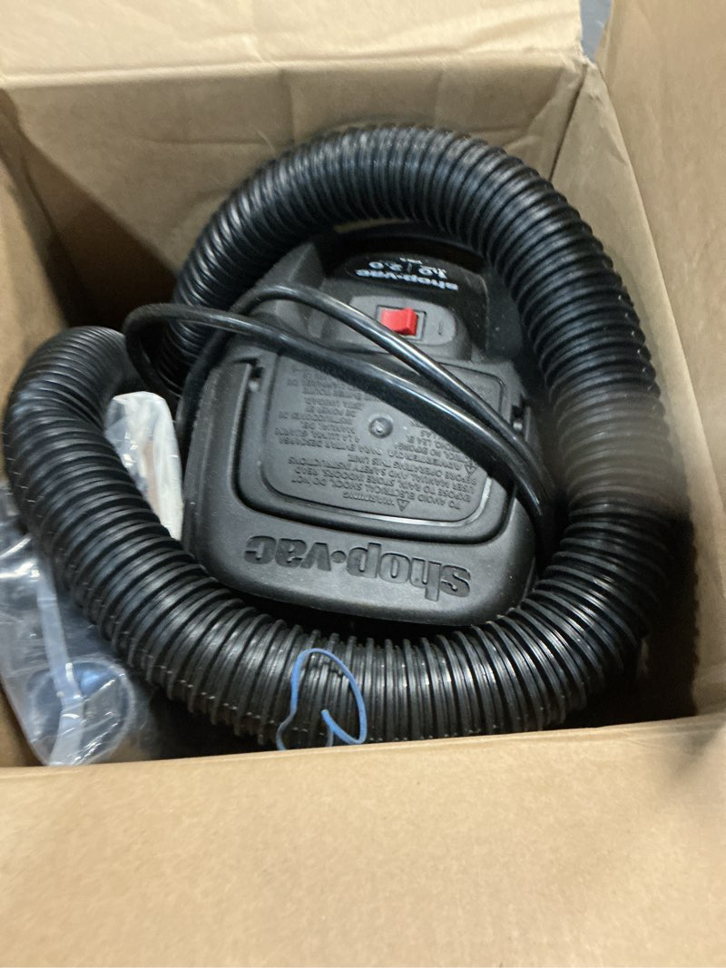 Condition photo showing As Is for Shop-Vac 2021005 1 Gallon Micro Wet/Dry Vacuum, 1.0 Peak HP, 1.25 Inch Diameter x 4 Foot Hose, 6 Food Cord, Lightweight And Portable, Quick Wet/Dry Pickup Micro Wet Dry Vacuum
