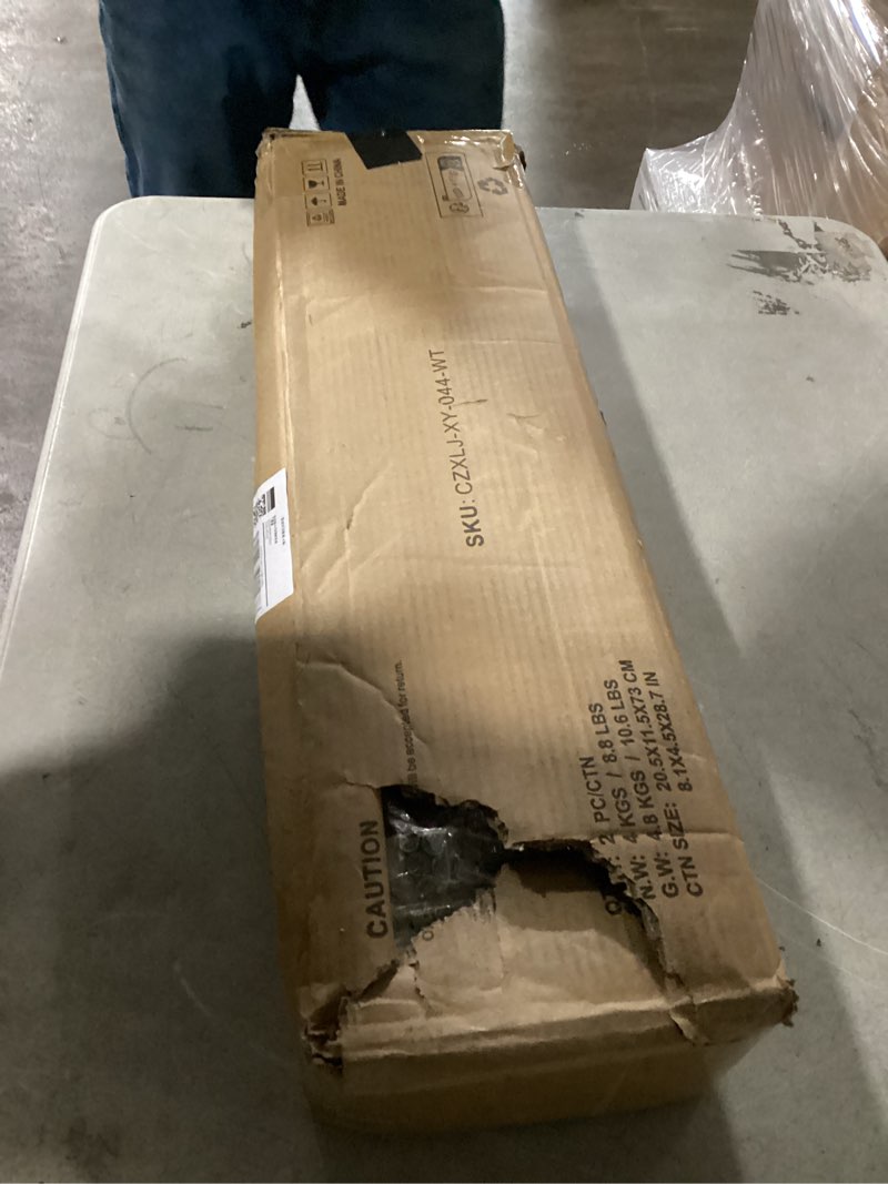 Condition photo showing Good Condition for smuxee walnut bamboo luggage rack pack of 2, foldable suitcase stand with storage shelf, easily assembled luggage stand with 5 nylon-straps for guest room hotel bedroom walnut 2pcs