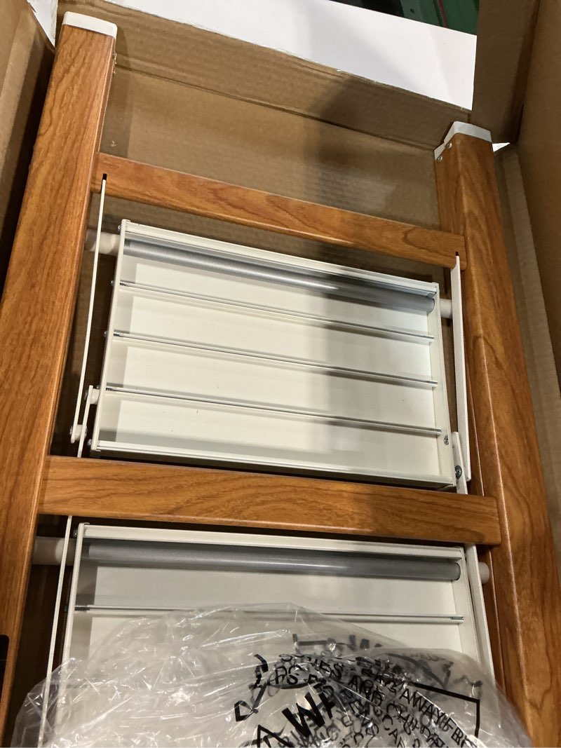 Condition photo showing Good Condition for 2-Step Aluminum Ladder,Lightweight Folding Step Stool with Extra-Wide Anti-Slip Steps,330 lbs Capacity,Compact Space-Saving Design for Home,Kitchen and Office?White&Woodgrain? White&woodgrain 2 Step