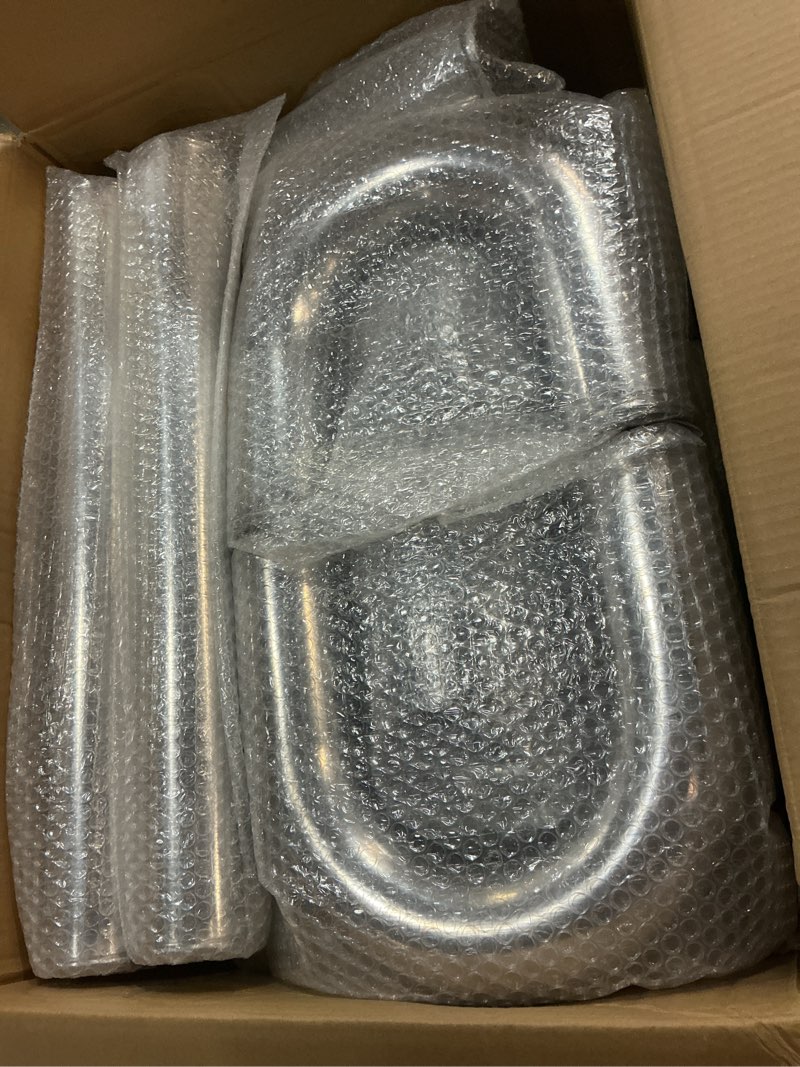 Condition photo showing New/Like New for universal turbo intercooler aluminum pipe piping and silicone hose kit w/stainless steel t-clamps(3inch,black&red)