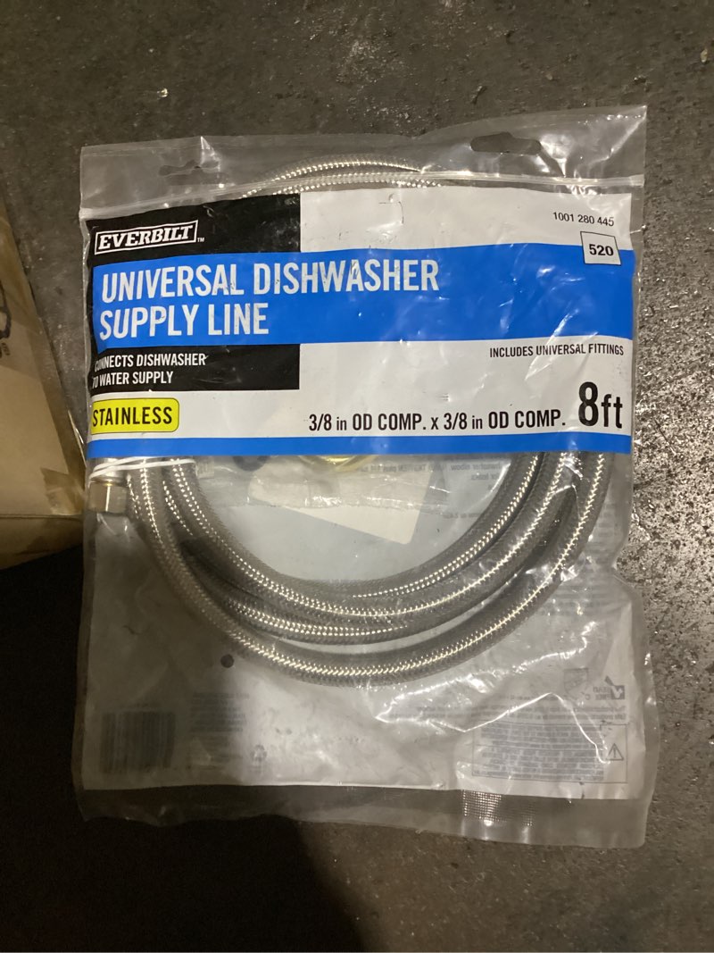 Condition photo showing Good Condition for 3/8 in. comp x 3/8 in. comp x 96 in. universal stainless steel dishwasher connector