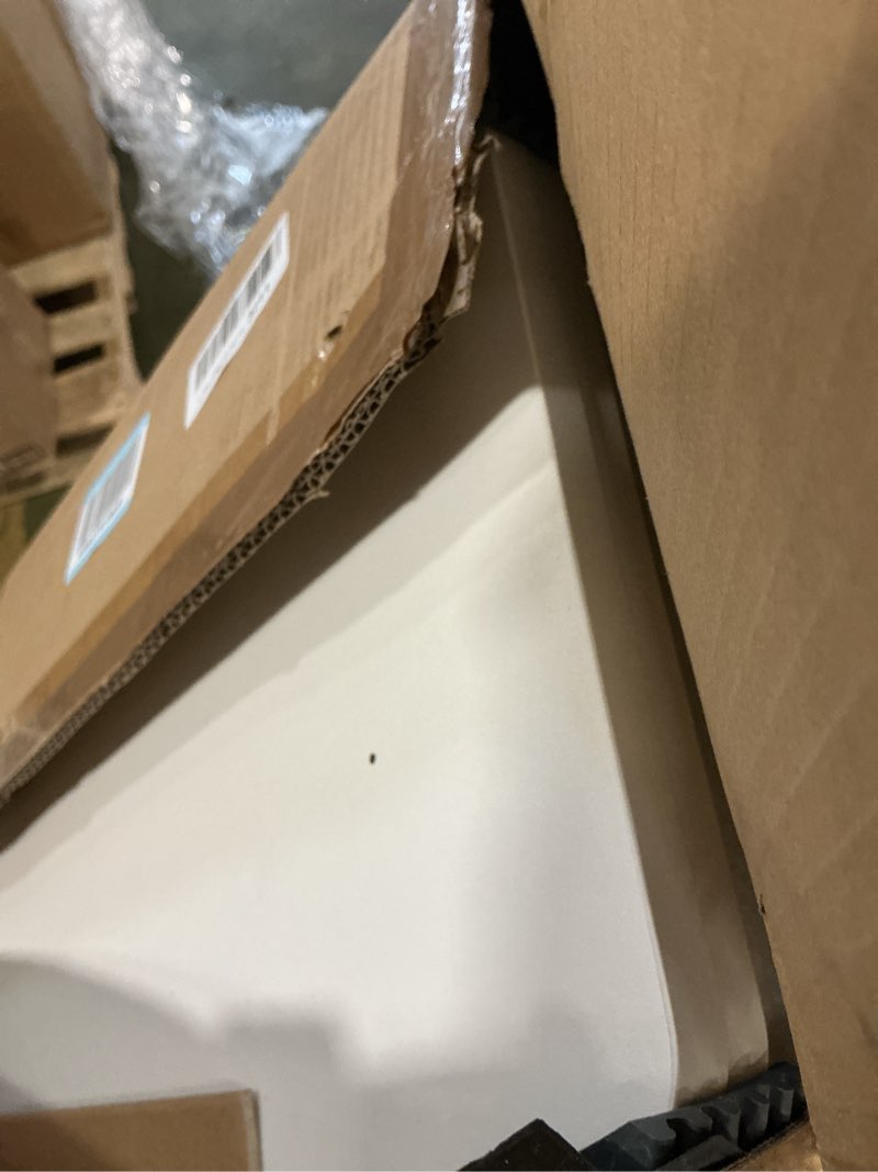 Condition photo showing Good Condition for Veken 55 Inch Large Electric Standing Desk,Sit to Stand Up, Heights Adjustable, Work Home Office Computer Table for Study, Walking Pad, Writing, and Games, Wooden Desktop Desks, White 55×23.6×46.5 Inch White