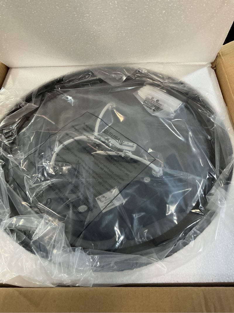 Condition photo showing New/Like New for 16 inch flush mount ceiling light, 3-light close to ceiling light fixtures with oil rubbed bronze finish for bathroom bedroom kitchen hallway, cl4822-3w-bk frosted class & oil rubber bronze 16 inch