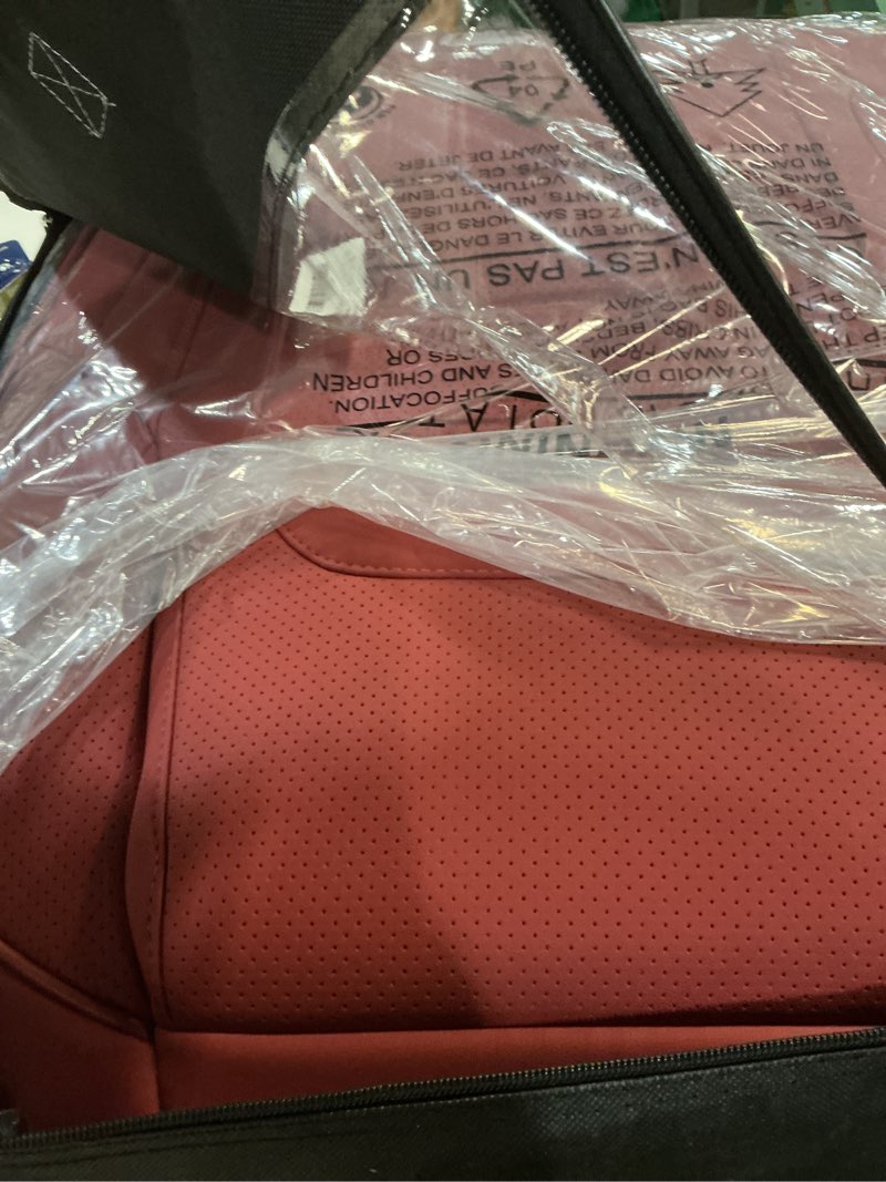 Condition photo showing Good Condition for leather car seat covers full set breathable automotive seat covers waterproof seat protectors universal fit for most automotive cars suv trucks(red, full set) red3 full set