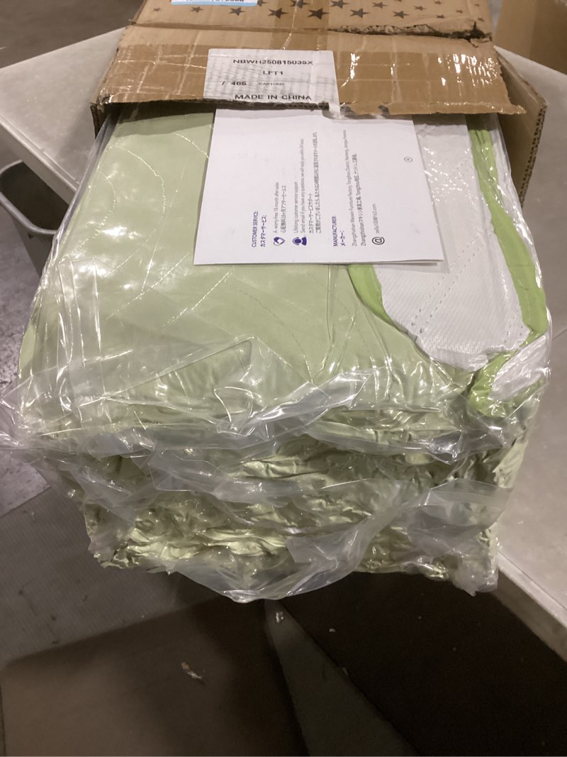 Condition photo showing Good Condition for Japanese Floor Mattress, Quilted Futon Mattress with Anti-Slip Bottom, Foldable Floor Bed with Storage Bag and Straps, (Green, Queen) Queen?80"L x 60"W? Green