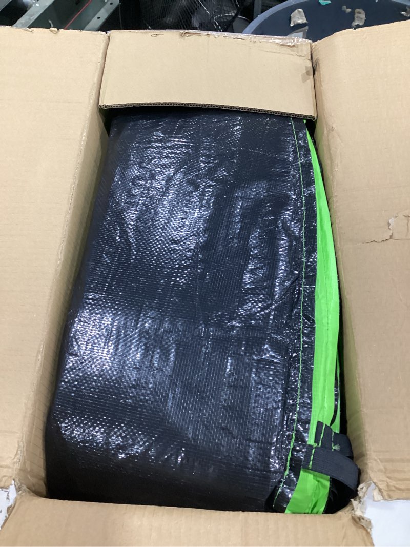Condition photo showing Good Condition for langxun universal trampoline repalcement safety pad, 8ft 10ft 12ft 14ft 15ft 16ft waterproof surround spring foam cover for round frame 10ft green