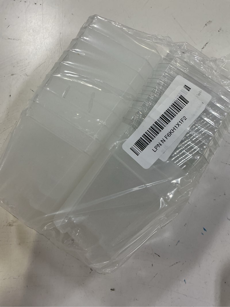 Condition photo showing Good Condition for ebaokuup 10 pack clear plant nursery pots with humidity dome-3" reusable plastic gardening pot with printed labels-small seed starting pots for seedlings vegetables succulents cuttings 10pcs-color 3 inch