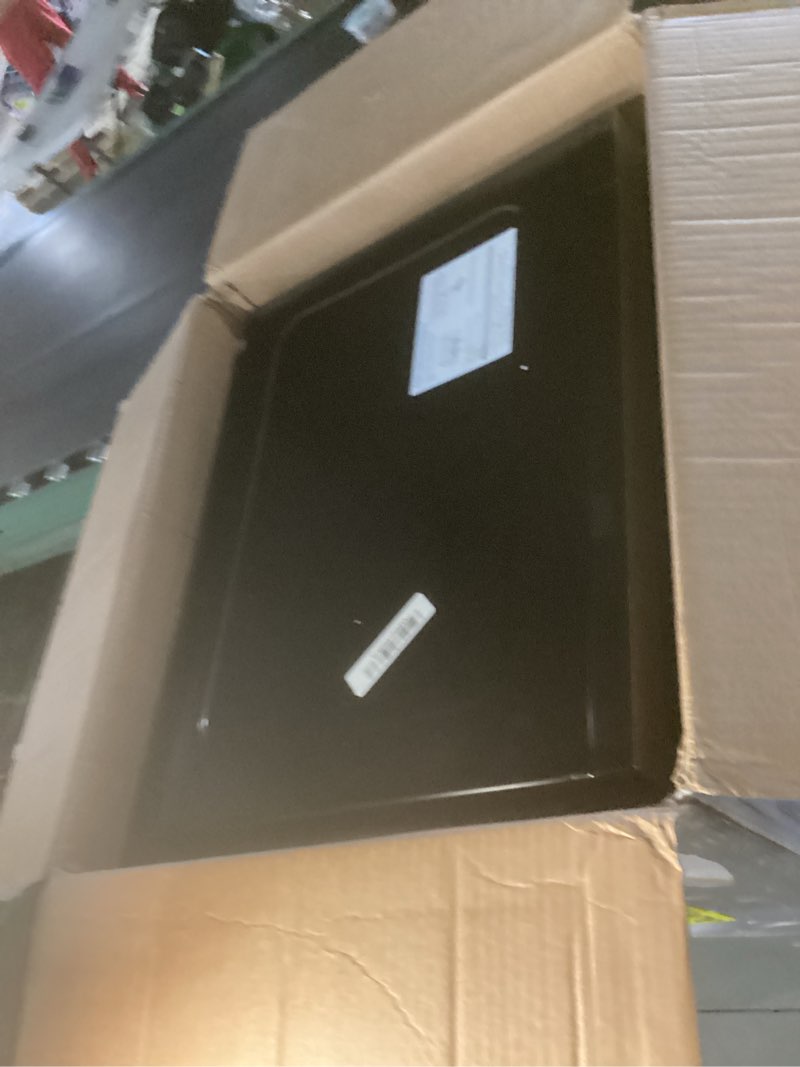 Condition photo showing As Is for farberware 2.2 cu. ft. countertop microwave oven – 1100 watts power, smart sensor auto cook settings, defrost, easy clean and child safety lock - stainless 2.2 cu. ft stainless steel