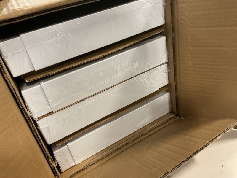 Condition photo showing New/Like New for 4 Pack Expandable Pull Out Cabinet Organizer 21"Deep With Raising Pad for Framed Cabinets,Upgrade 3 Slide Rails Slide Out Drawers,No Drill Roll Out Shelves,Adjustable Width 12.1"-20.4" White White 21"D x 12.1"-20.4"W(4Pack)