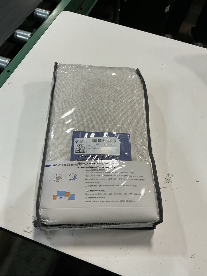 Condition photo showing New/Like New for 100% blackout shield linen blackout curtains for bedroom 96 inches long, back tab/rod pocket living room drapes, thermal insulated blackout curtains 2 panels set, 50" w x 96" l, beige beige 50"w x 96"l (pack of 2)