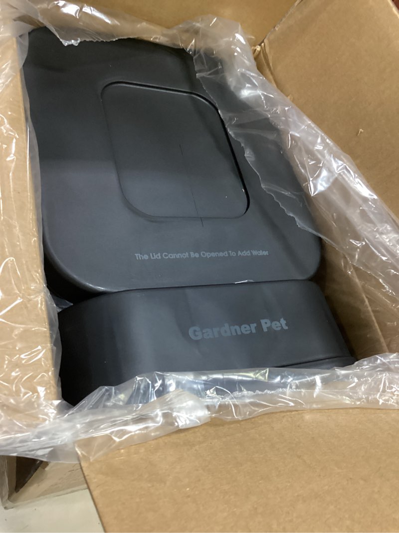 Condition photo showing Good Condition for Gardner Pet Automatic Dog Water Dispenser Gravity Waterer with Stainless Steel Bowl Water Dispenser 6.5L Large Capacity Water Feeder with Filters for Dogs Cats Pets, BPA-Free Noise-Free (Black, 6.5L) Black 6.5L