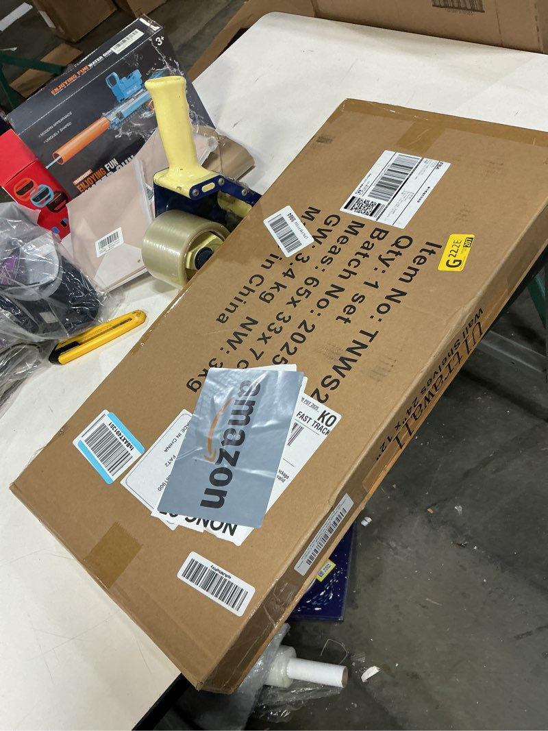 Ultrawall Wall Mounted Storage Shelf, Garage Shelves 24x12 Inch, Metal Shelf Rack, Heavy-Duty Wall O