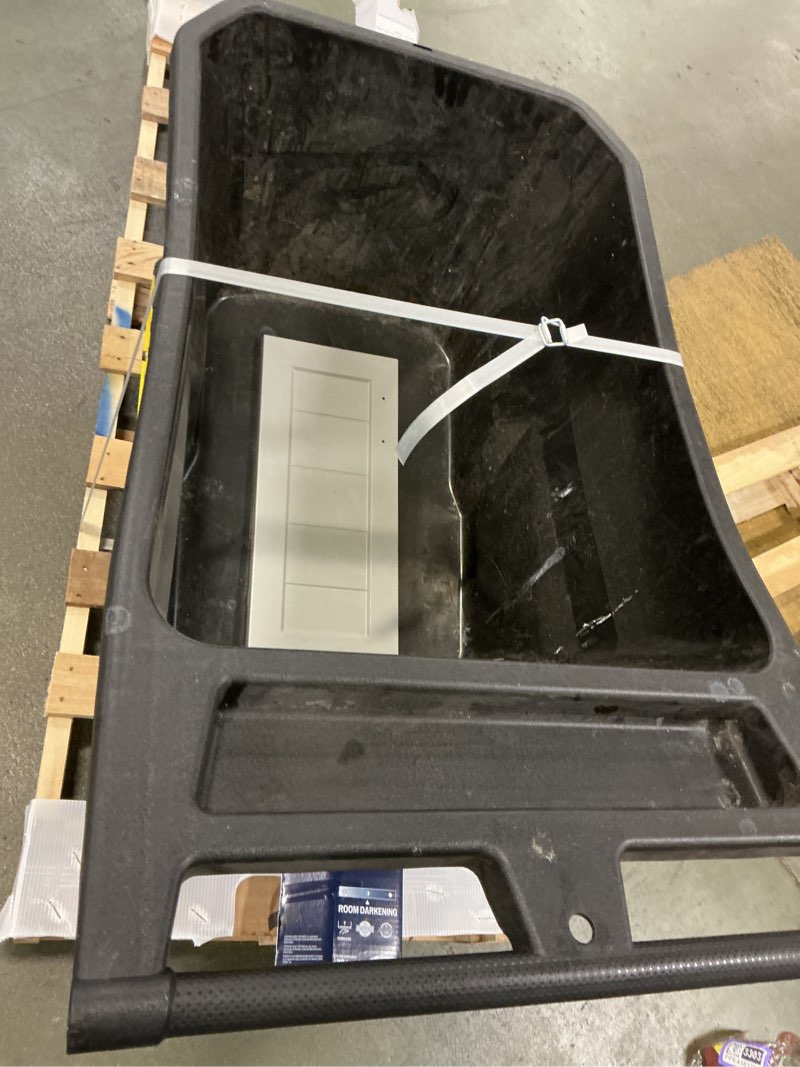 Condition photo showing As Is for Gorilla Carts Yard Cart 8-cu ft Plastic Yard Cart in Black | GCY-80