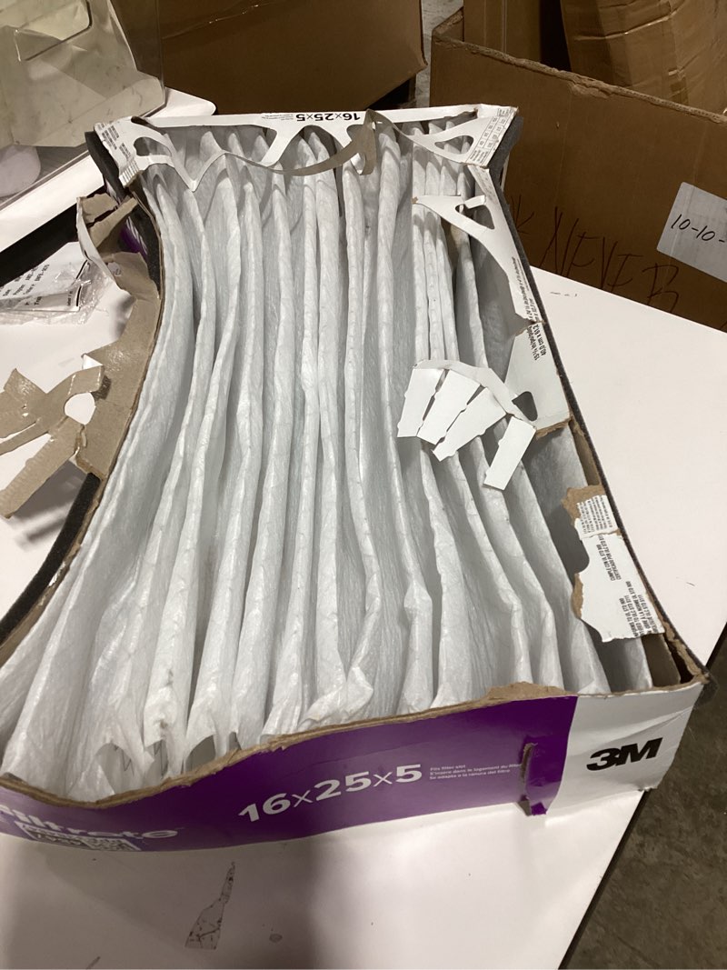 Condition photo showing As Is for filtrete 16x25x5 electrostatic high performance ac/furnace air filter merv 12