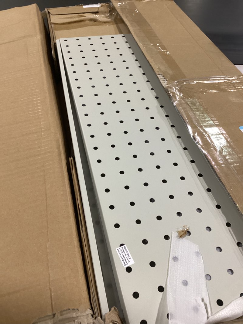 Condition photo showing Good Condition for Amazon Basics Rectangular Metal Pegboard Kit for Wall Storage, Rust and Scratch Resistant, 48-Piece, Gray 48- Pieces