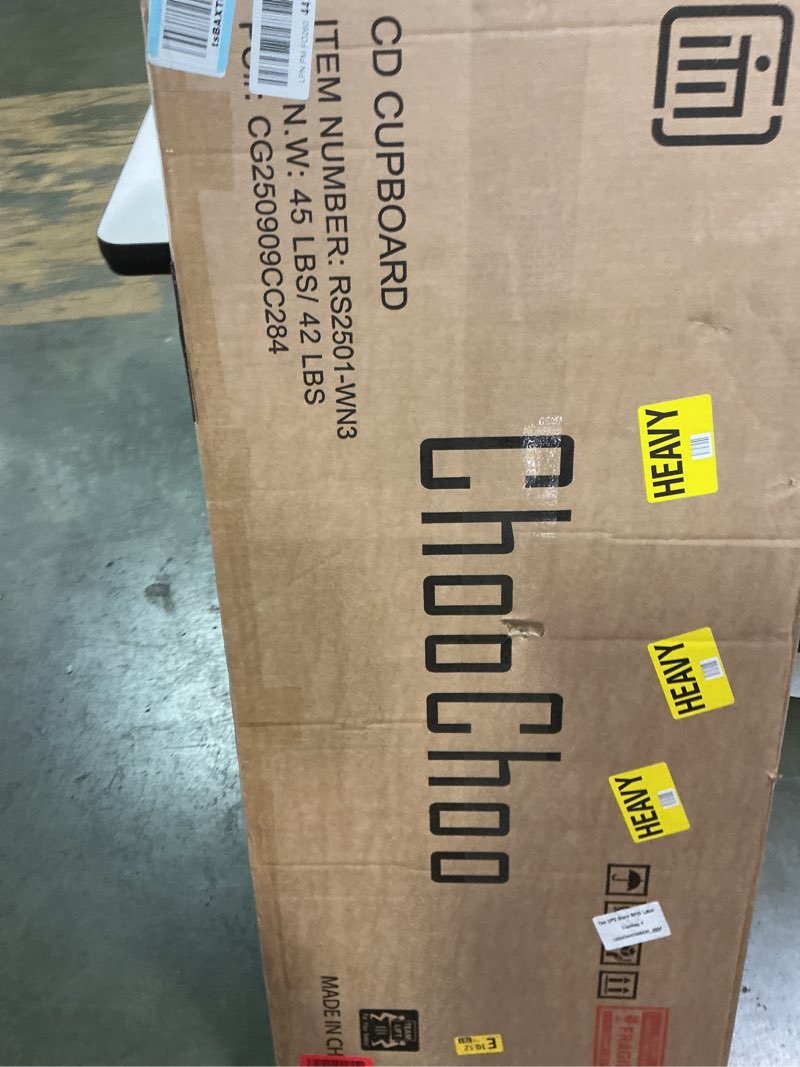 Condition photo showing New/Like New for ChooChoo Record Player Stand, Turntable Stand with Vinyl Storage, Record Player Cabinet Up to 350 Albums, Cube Storage Organizer for Living Room, Walnut